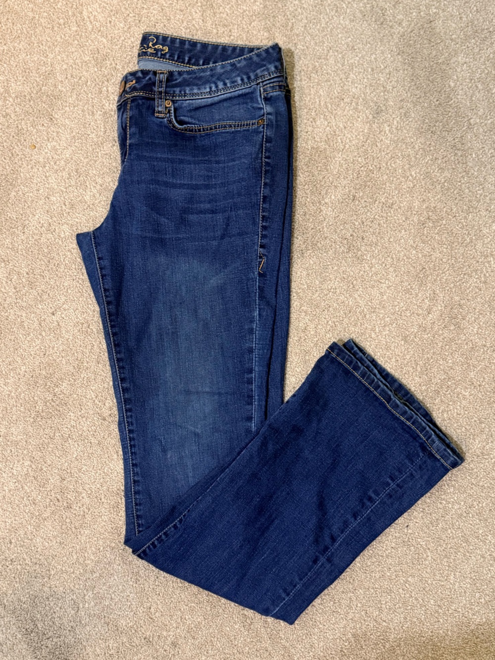 American Rag Y2K Dark Wash Low Rise Bootcut Jeans Size 7